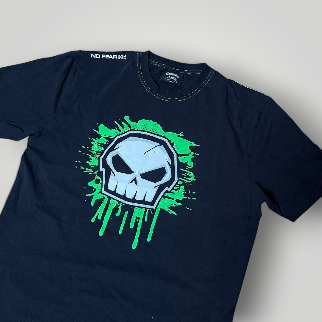 No Fear Heavy Cotton Y2K Hip-Hop Graphic T-Shirt