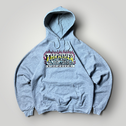 Thrasher "Krak Skulls" Tubular Knit Boxy Graphic Skater Hoodie