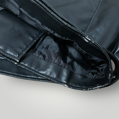 PULL&BEAR Y2K Leather Biker Cropped Jacket (Дамско)