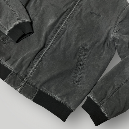 Quiksilver "Bad Medicine Bomber" Y2K Stone Washed Canvas Skater Bomber Jacket (2012-2016)