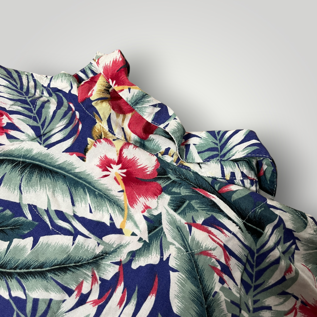 Floral Hawaiian Button Up Shirt