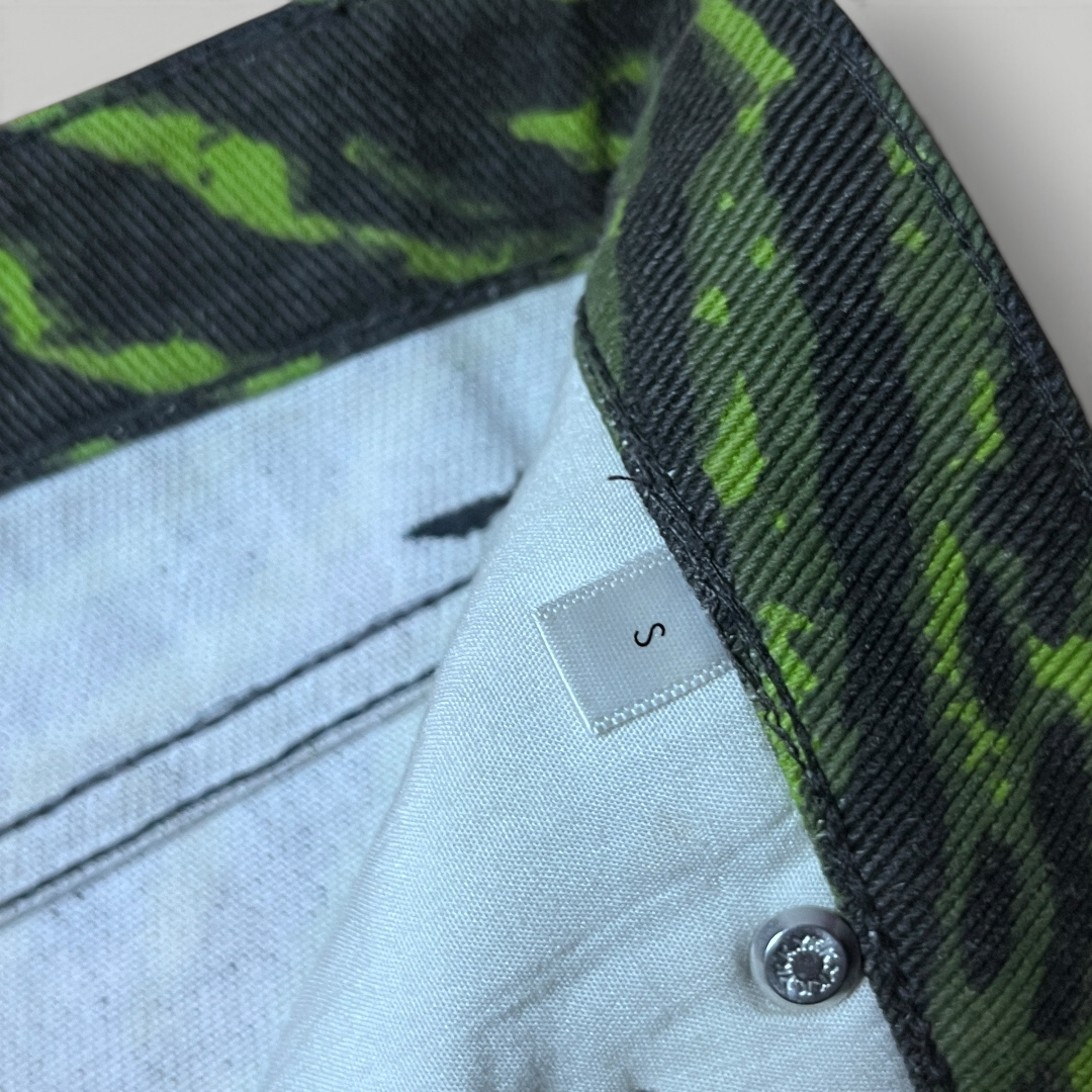 Noon Goons Y2K Green Zebra Skater Denim Jeans