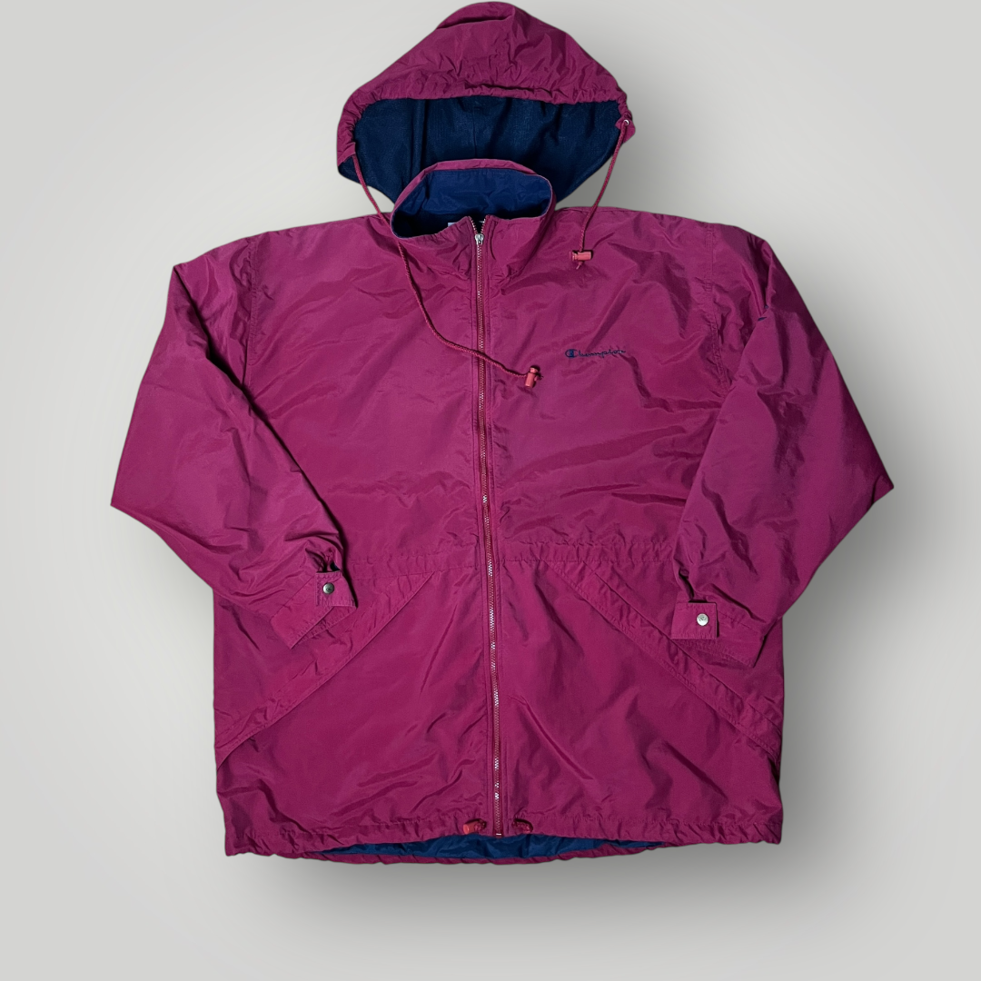 Champion Vintage 90's Hooded Raincoat Windbreaker Jacket