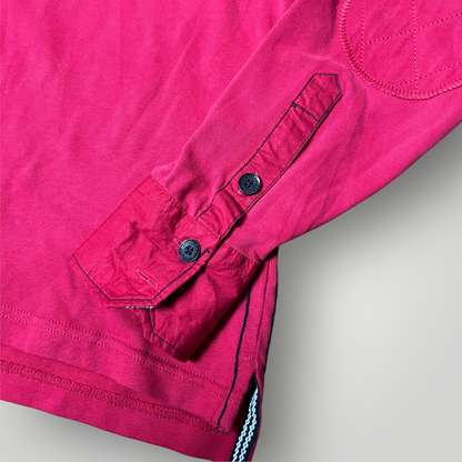 Camp David Limited Edition Y2K Biker Luxury Embroidered Long Sleeve Polo Shirt