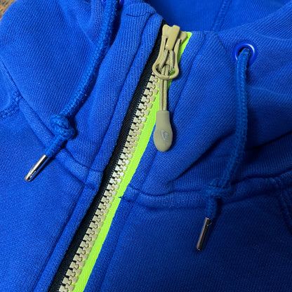 Nike Vintage 00's Spell Out Y2K Heavy Cotton Embroidered Zip-Up Hoodie