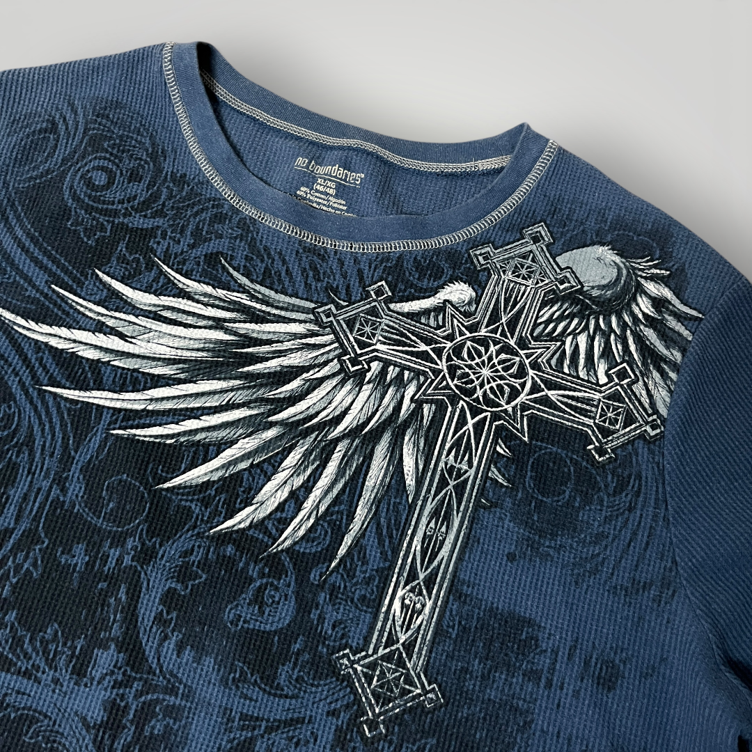 No Boundaries Y2K Graphic Thermal Long Sleeve Shirt