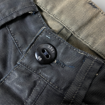 G-STAR RAW WAXED DENIM Y2K Opium Black Jeans "Army Radar Straigt" (2008-2011) !RARE!