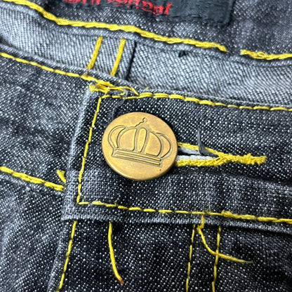 Old Skool Y2K Embroidered Hip-Hop Graphic Baggy Jorts