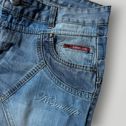 Kosmo Lupo Vintage 2000's Y2K Biker Double Waist Jeans