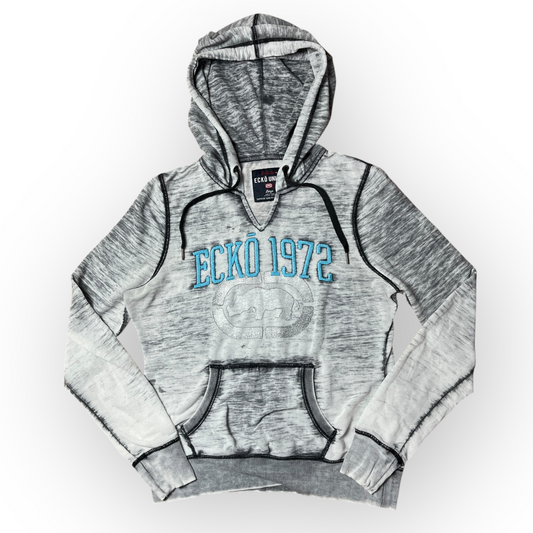 ECKO UNLTD Y2K Faded Stone Wash Graphic Hoodie (Дамско)