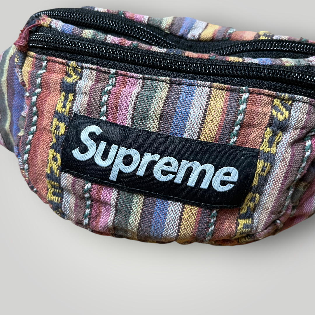 Supreme Box Logo Fanny Pack "Woven Stripe SS20"