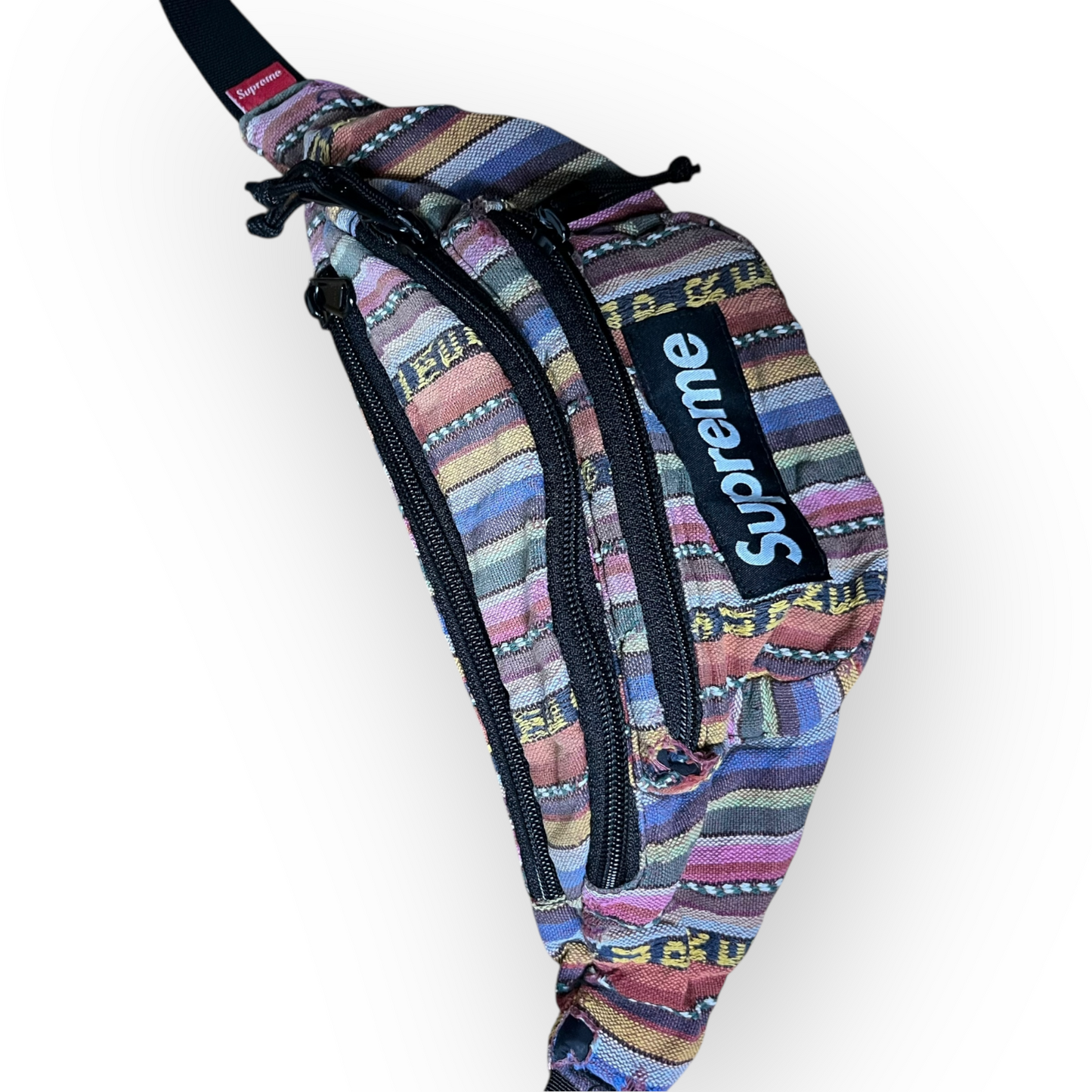 Supreme "Woven Stripe SS20" Multicolor Waist Bag