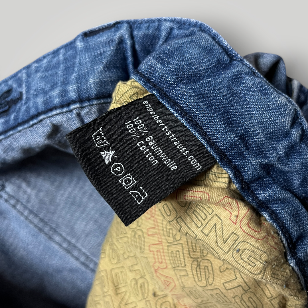 Engelbert Strauss Y2K Heavy Cotton Work Denim Cargo Shorts