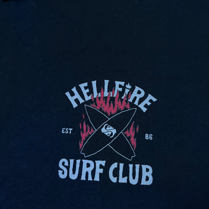 Quiksilver x Stranger Things "Hellfire Surf Club" Y2K Graphic Long Sleeve Shirt
