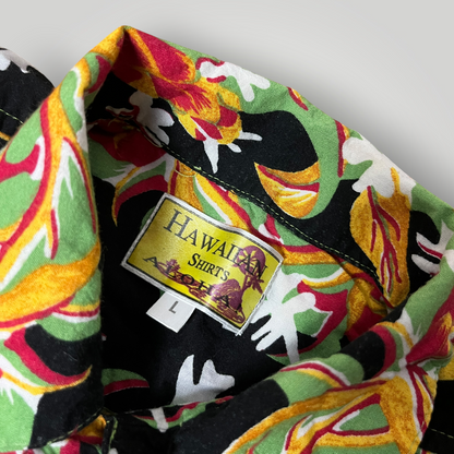 Hawaiian Floral Button Up Shirt