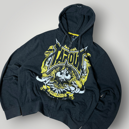 Tapout Y2K Hip-Hop Graphic Zip-Up Hoodie