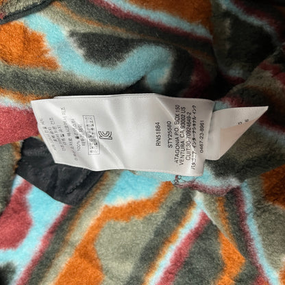 Patagonia Striped Sediment Hills Wave Pattern Synchilla Sweater Pullover Snap Fleece !RARE!