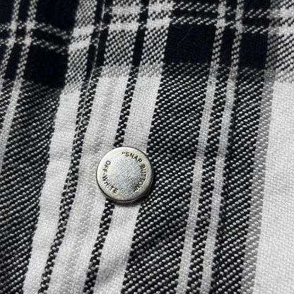 "OFF-WHITE" Hooded Check Flannel Heavy Cotton Shirt Jacket 2018 (Replica)
