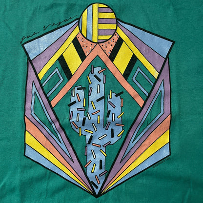 Suttons "Las Vegas" Vintage 90's Heavy Cotton USA MADE Abstract Graphic T-Shirt !SINGLE STITCH!