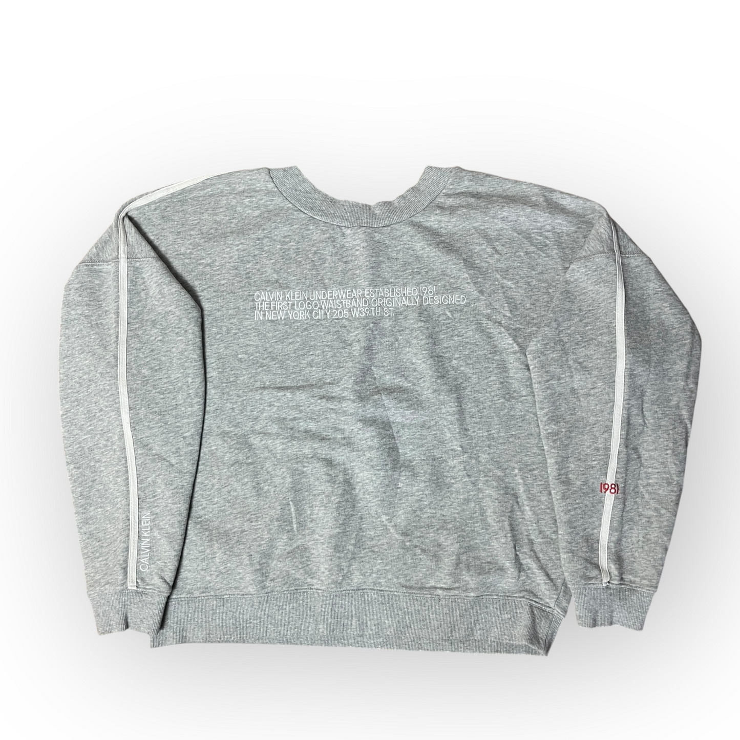 Calvin Klein Statement Cropped Boxy Sweatshirt Crewneck (Дамско)