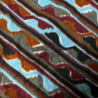 Patagonia Striped Sediment Hills Wave Pattern Synchilla Sweater Pullover Snap Fleece !RARE!