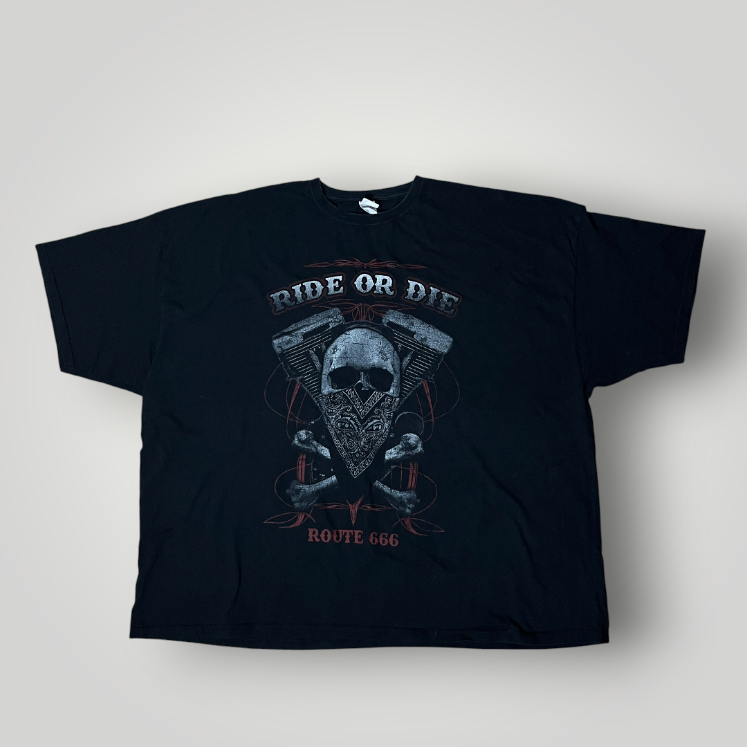 Ride or Die Y2K Biker Graphic T-Shirt