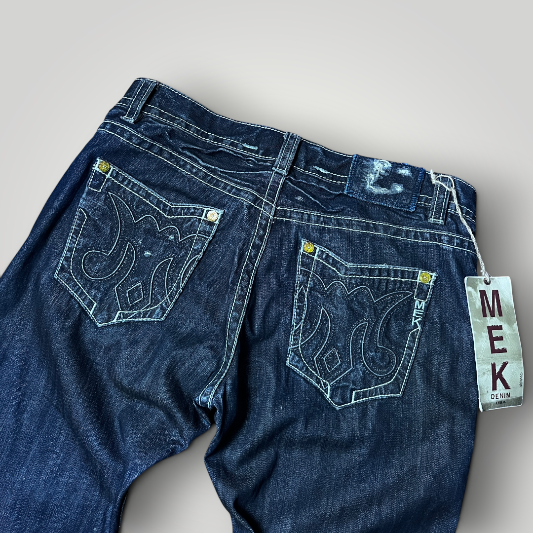 MEK Denim Vintage 2000's Y2K  Distressed Bootcut Jeans