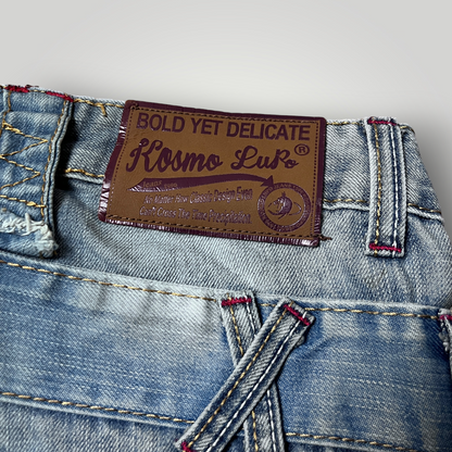 Kosmo Lupo Vintage 2000's Y2K Biker Double Waist Jeans