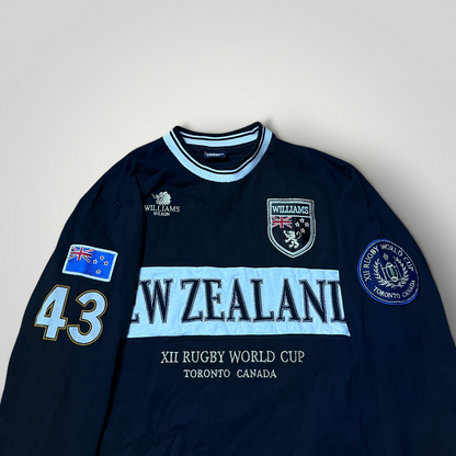 Williams Wilson Vintage 2000's Y2K Embroidered Rugby Long Sleeve Shirt