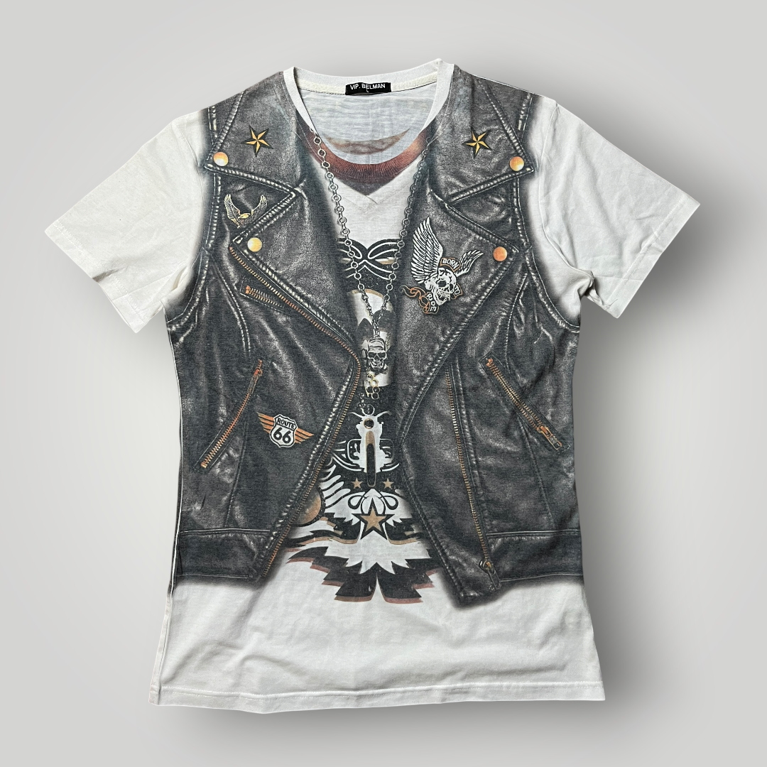 VIO Belman Biker Y2K Graphic All Over Print T-Shirt