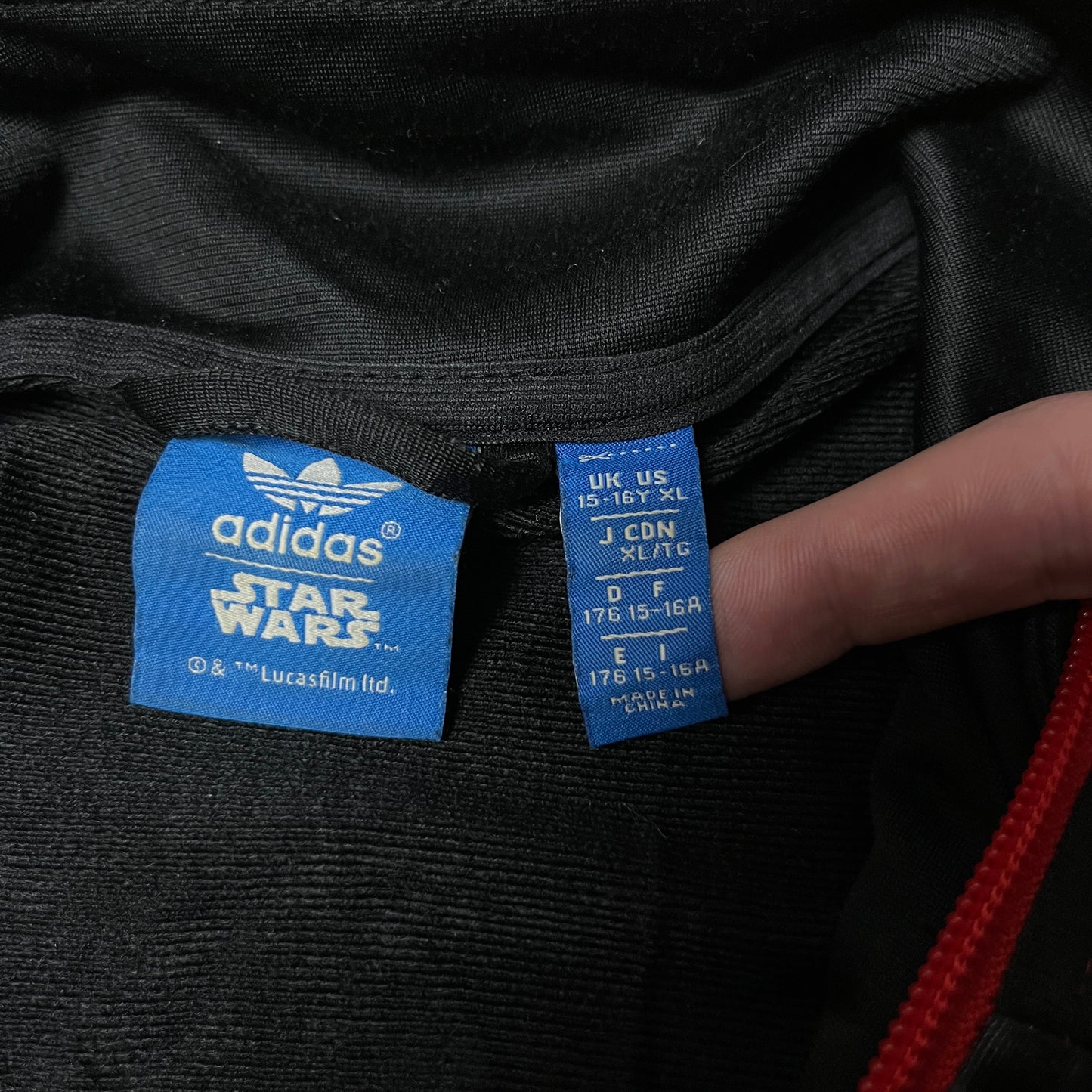 Adidas x Star Wars Dart Vader Y2K Graphic Zip-Up Sport Fleece Jacket