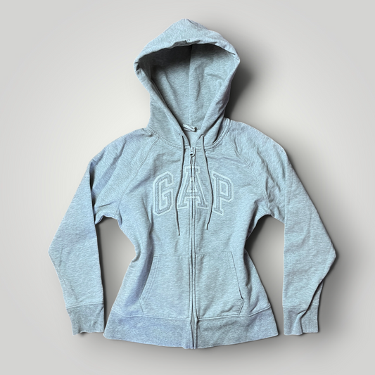 GAP Grey Y2K Zip-Up Hoodie (Дамско)