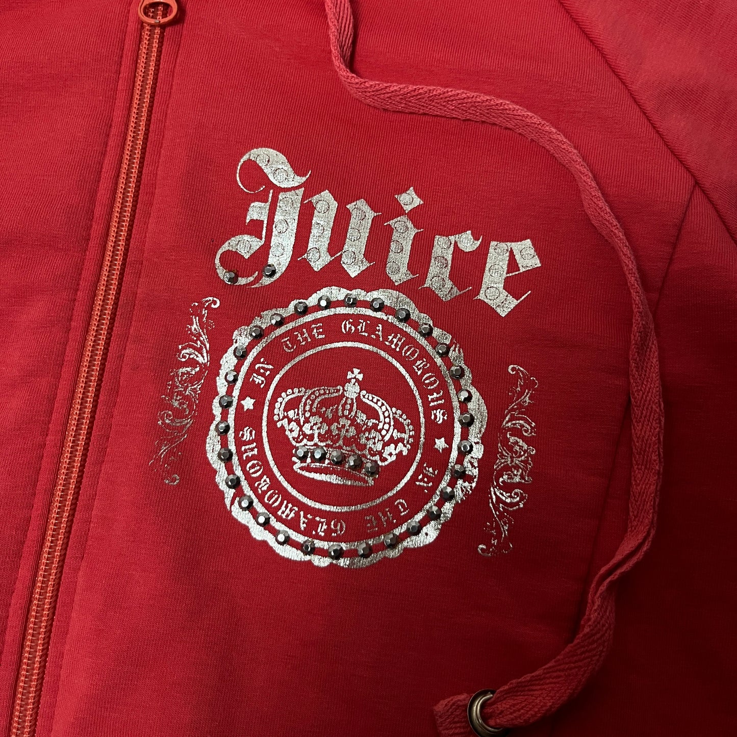 Juice Y2K Zip-Up Graphic Hoodie (Дамско)