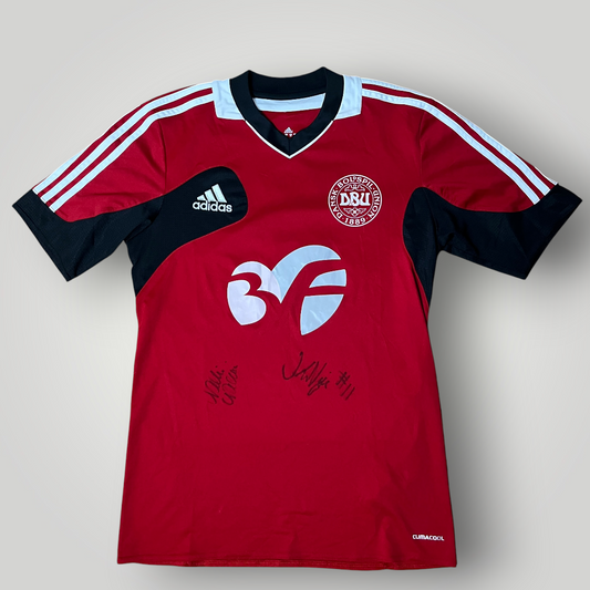 Adidas Denmark 2012 Signed Football Jersey T-Shirt