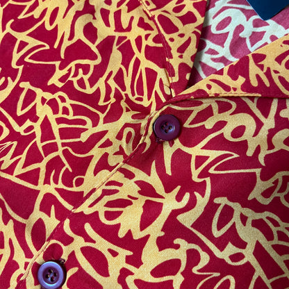 Graffiti Skater Hip-Hop Graphic Button Up Shirt