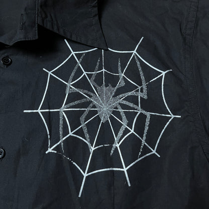 Gothic Western Long Sleeve Button Down Y2K Graphic Shirt