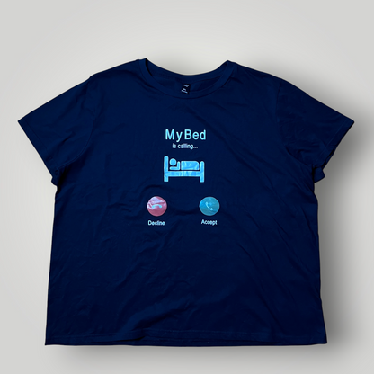 "My Bed is Calling" Funny Heavy Cotton Graphic T-Shirt