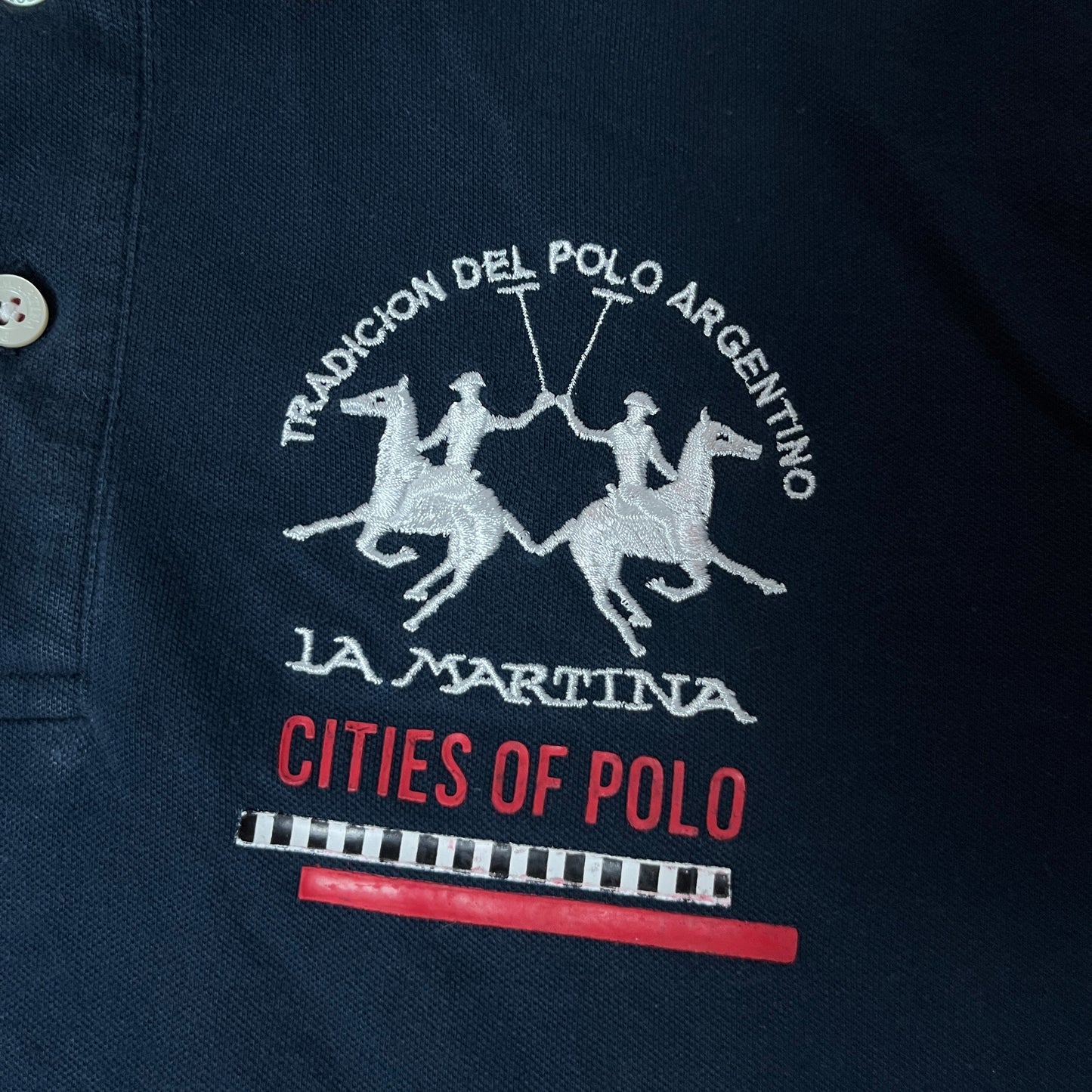 La Martina "Cities of Polo" Y2K Embroidered T-Shirt