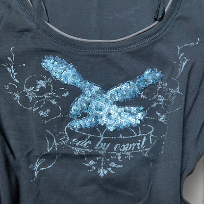 EDC by Spirit Vintage 2000's Y2K Graphic Long Sleve Shirt (Дамско)