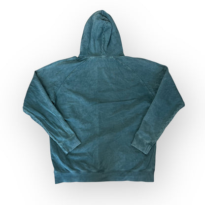 Sun Faded Heavy Cotton Oversized Forest Green Hoodie