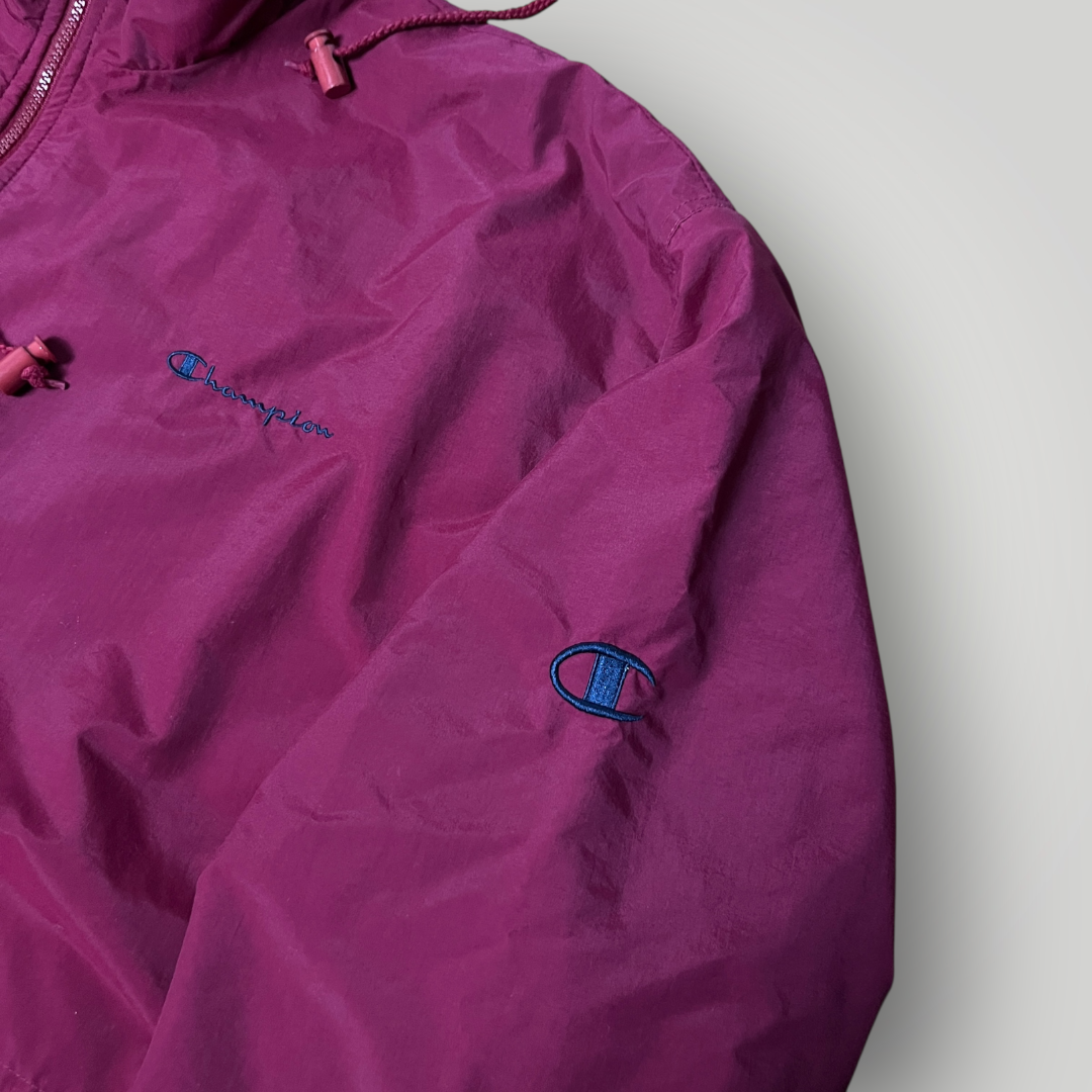 Champion Vintage 90's Hooded Raincoat Windbreaker Jacket