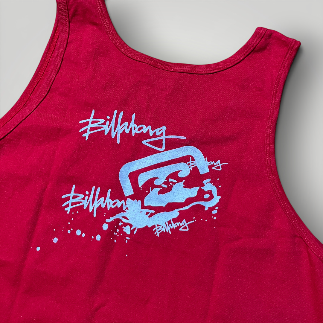 Billabong Vintage 2000's Y2K Graffiti Heavy Cotton Graphic Skater Tank Top