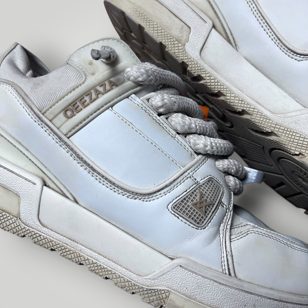 QUEEZAZA LV Inspired Y2K Coffee Dipped Chunky Sneakers