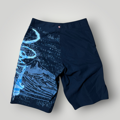 Quiksilver Vintage 2000's Y2K Graphic Board Surf Shorts