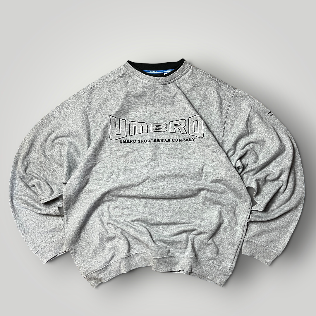 Umbro Vintage 90's Y2K Hip-Hop Embroidered Spellout Boxy Fit Sweatshirt Crewneck