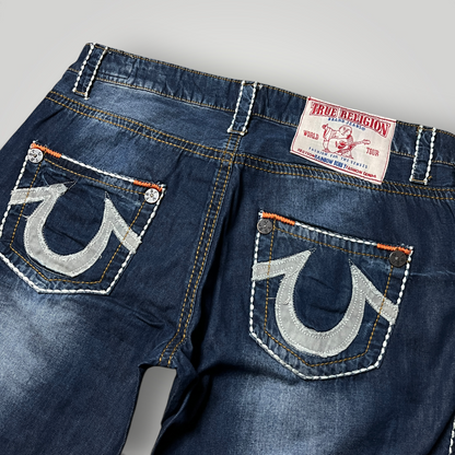 True Religion Vintage 2000's Y2K "Bobby" Denim Shorts