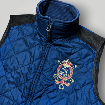 Polo Ralph Lauren Vintage 2010's Y2K Crest Quilted Vest (Дамско)