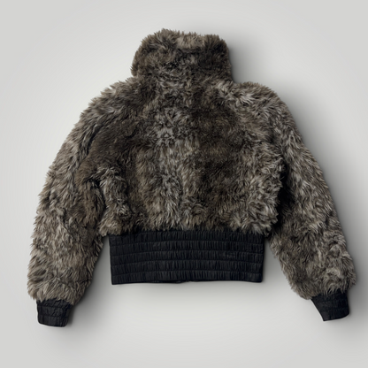 Rocawear Vintage 2000's Y2K Reversible Faux Fur Jacket (Дамско)