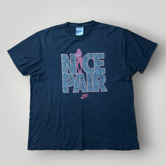 Nike Vintage 2000's "Nice Pair" Y2K Tubular Knit Graphic T-Shirt