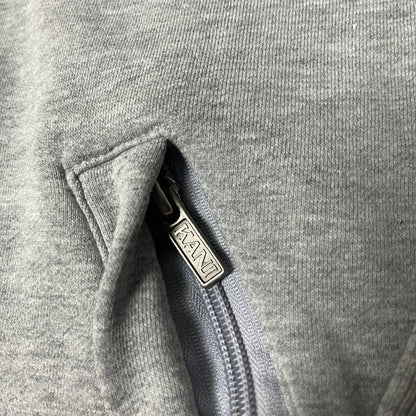 Karl Kani Heavy Cotton Oversized Y2K Hip-Hop Embroidered Zip-Up Hoodie